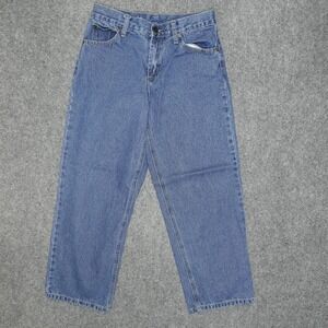 Real Ranch Jeans Boys Size 8 Blue Loose Fit Denim Five Pocket Western
